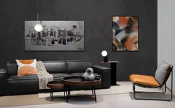 Art abstrait contemporain sur mesure dans un salon par l'artiste Aliel
