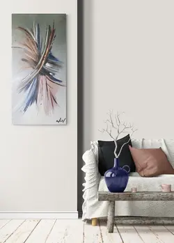 Art abstrait contemporain sur mesure décoration murale par l'artiste Aliel