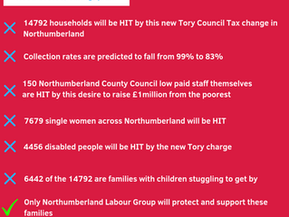 Explosive FOI lays bare consequences of Tory decision to remove Council Tax support for some Northum