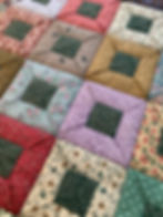 Quilt-as-you-go Sewing Pattern - Folded Squares Fabric Origami Style Patchwork - Hand Stitching Project - PDF download