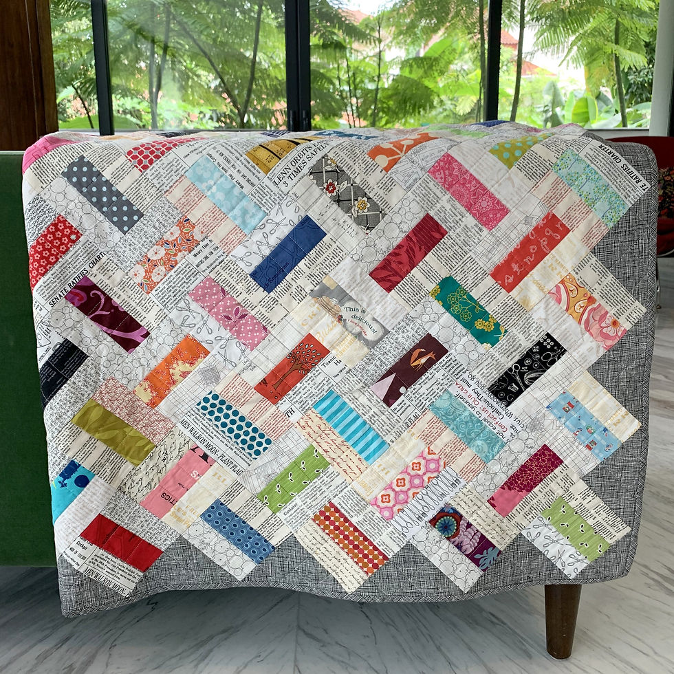 Thumbnail: Domino Patchwork Quilt Pattern: Multiple Sizes, Two Layouts (PDF Download)