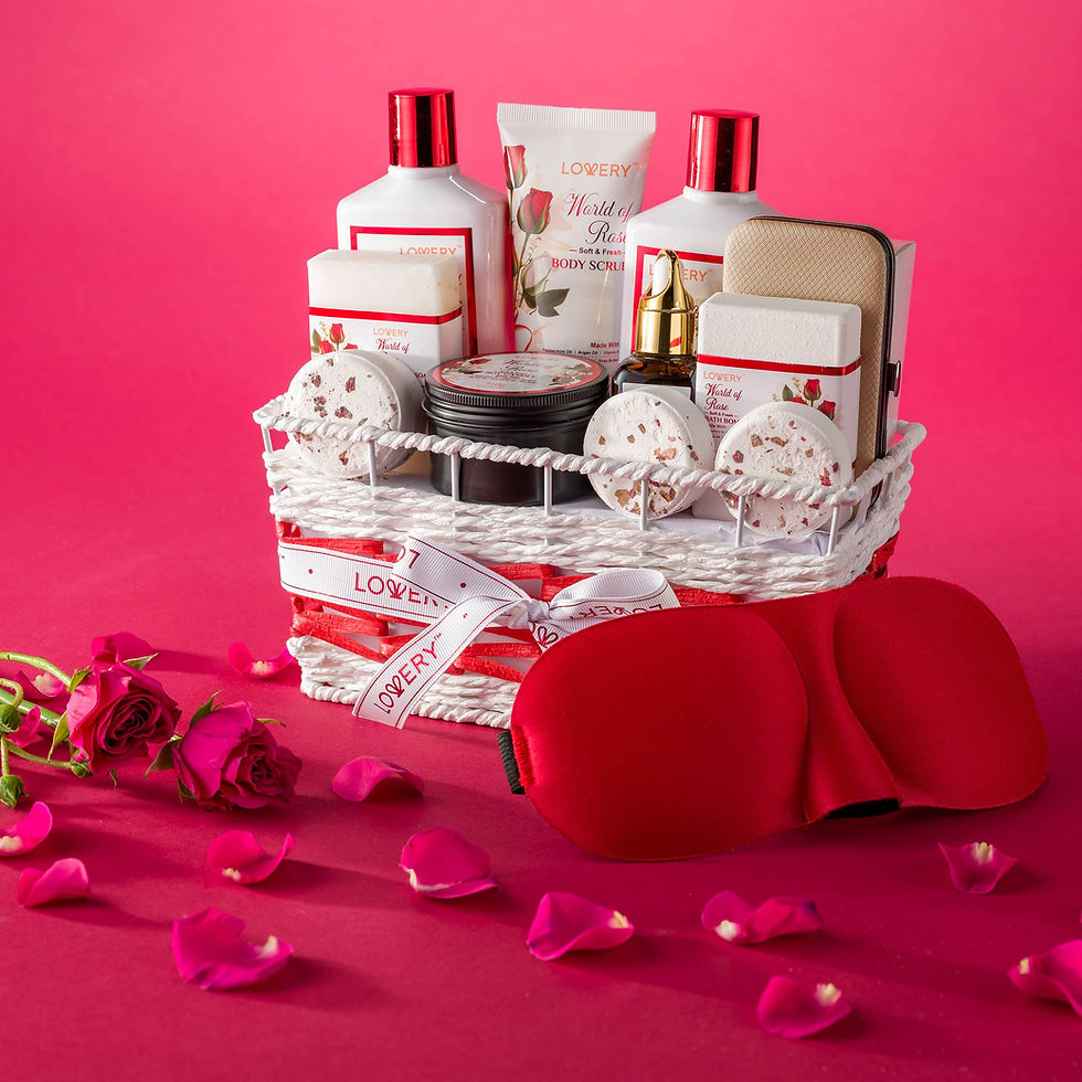 Thumbnail: Valentines Day Spa Gift Basket, Deluxe Stress Relief Spa Kit