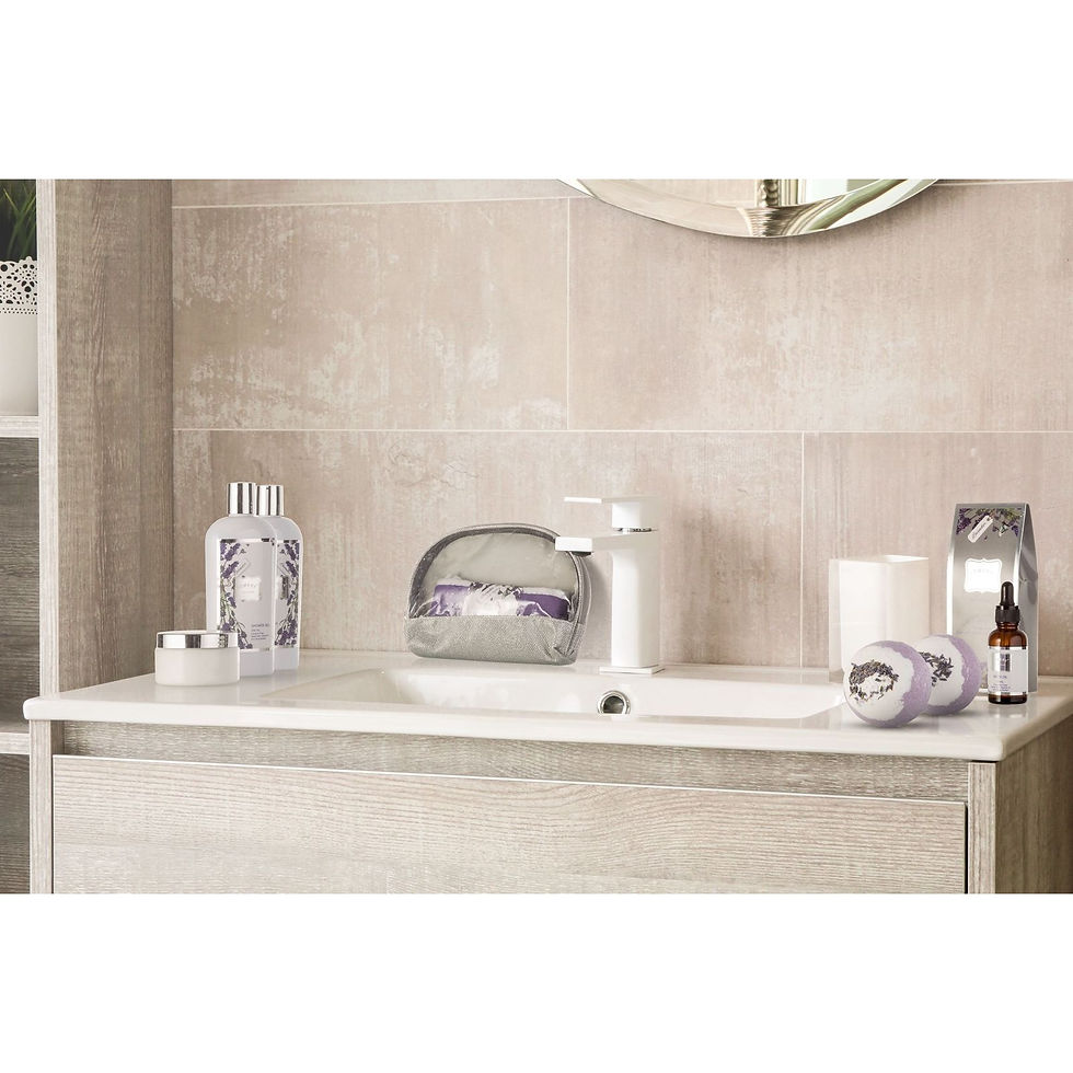 Thumbnail: Gift Basket Set - Lavender and Jasmine Scent - Home Spa Kit