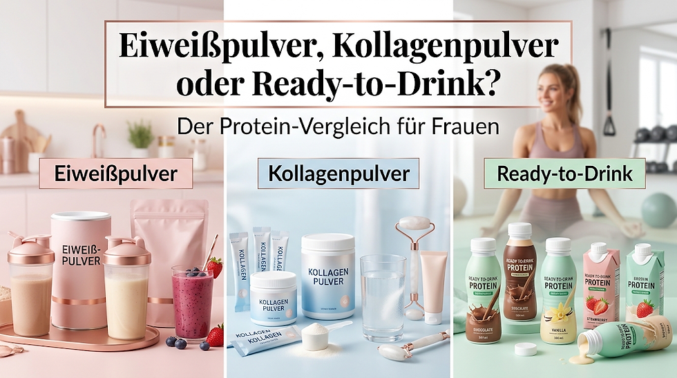 Eiweißpulver, Kollagenpulver oder Ready-to-Drink? Der Protein-Vergleich für Frauen