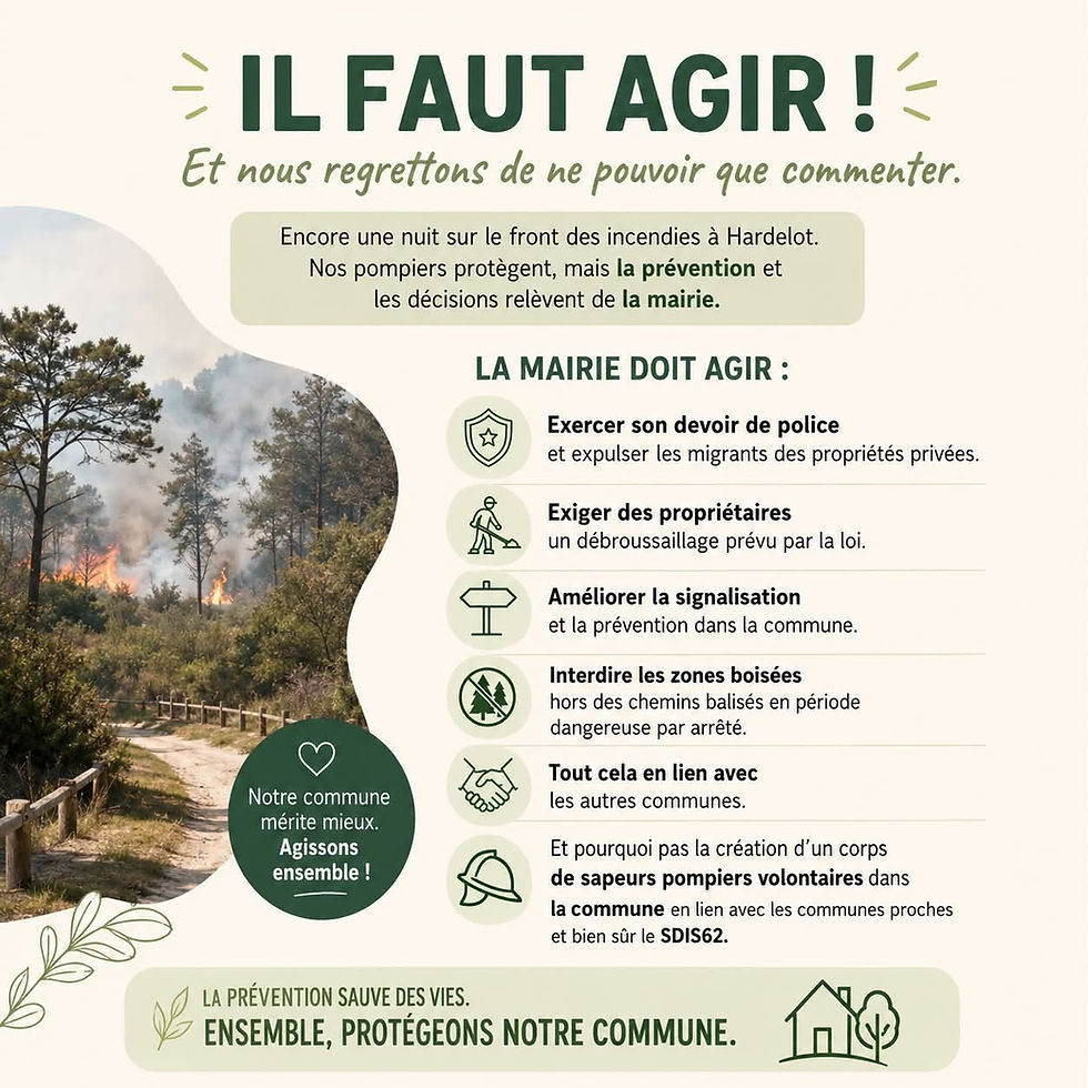 Concernant les feux de forêt, la mairie doit exercer son devoir de police
