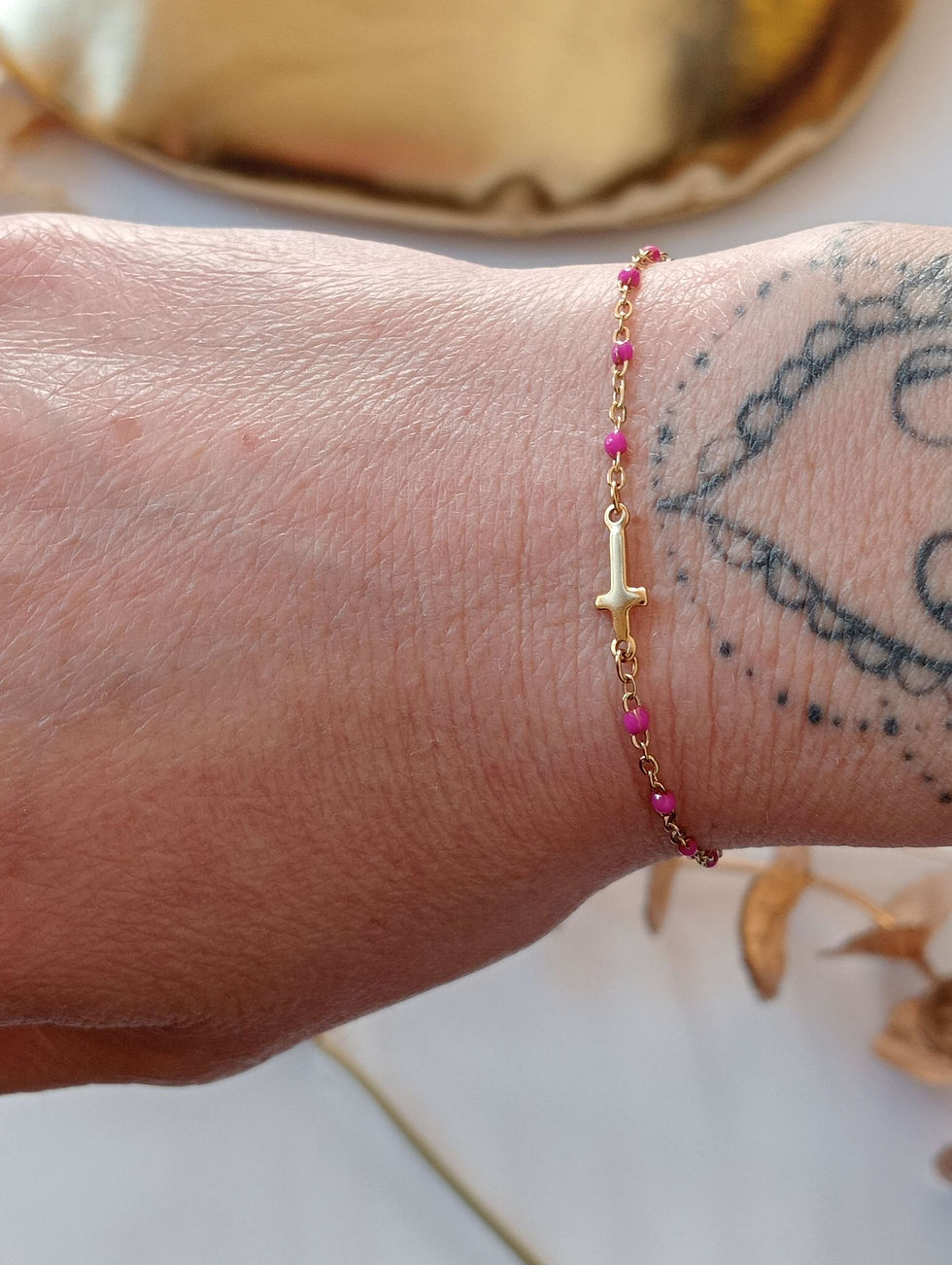 Miniature : Bracelet enroulée croix