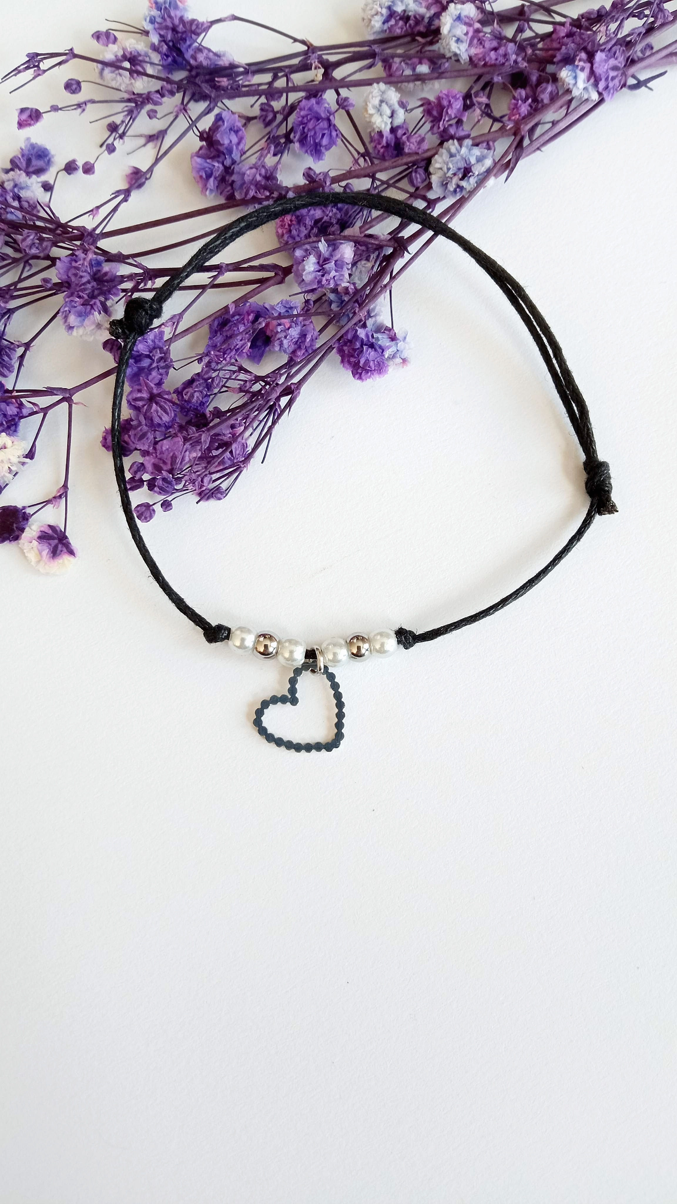 Bracelet cordon coeur