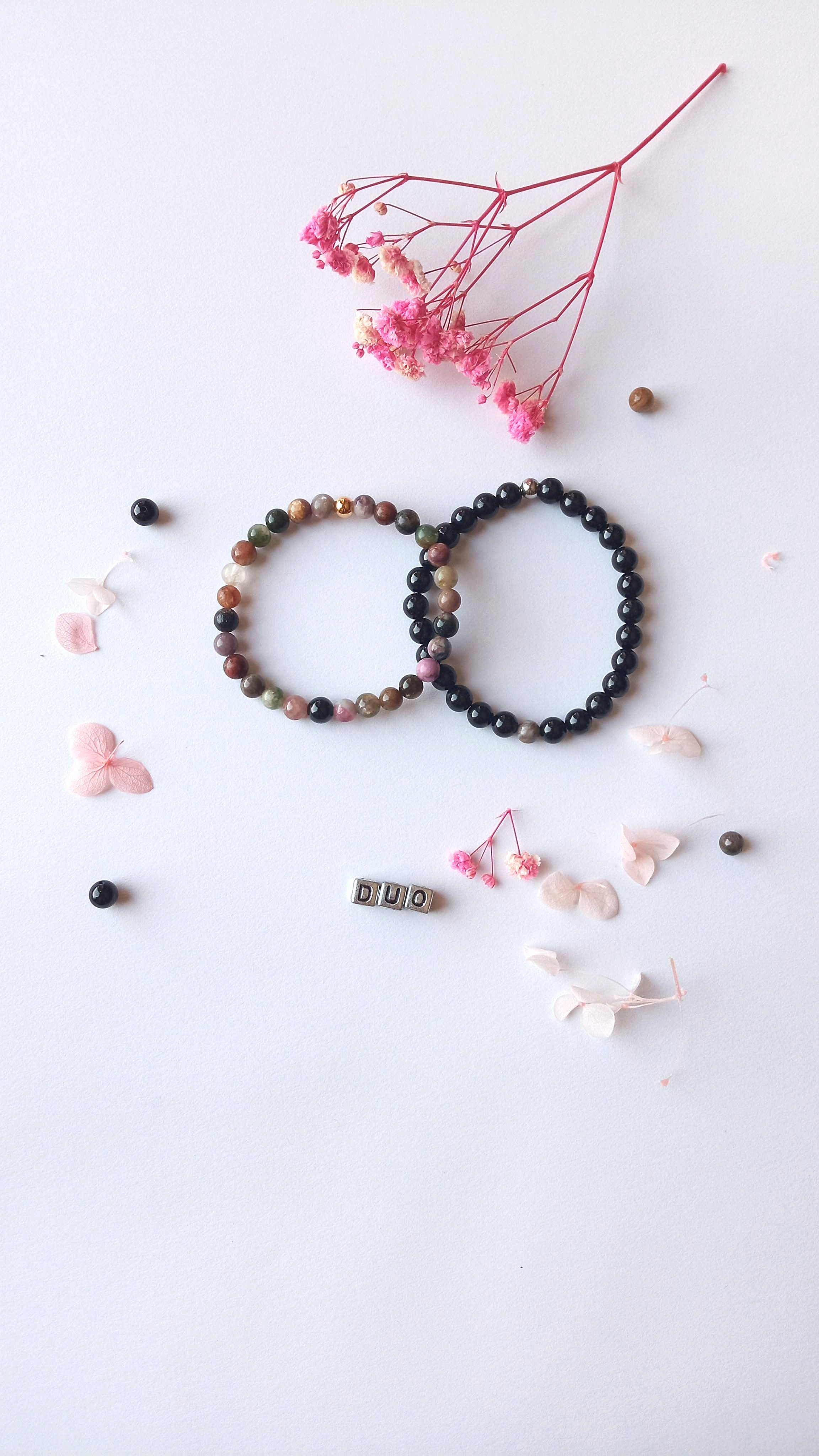 Duo Tourmaline noire et mixte