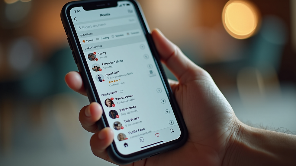 Close-up view of a smartphone displaying social media scheduling app