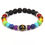 Thumbnail: 7 Chakra beaded bracelet with natural crystal