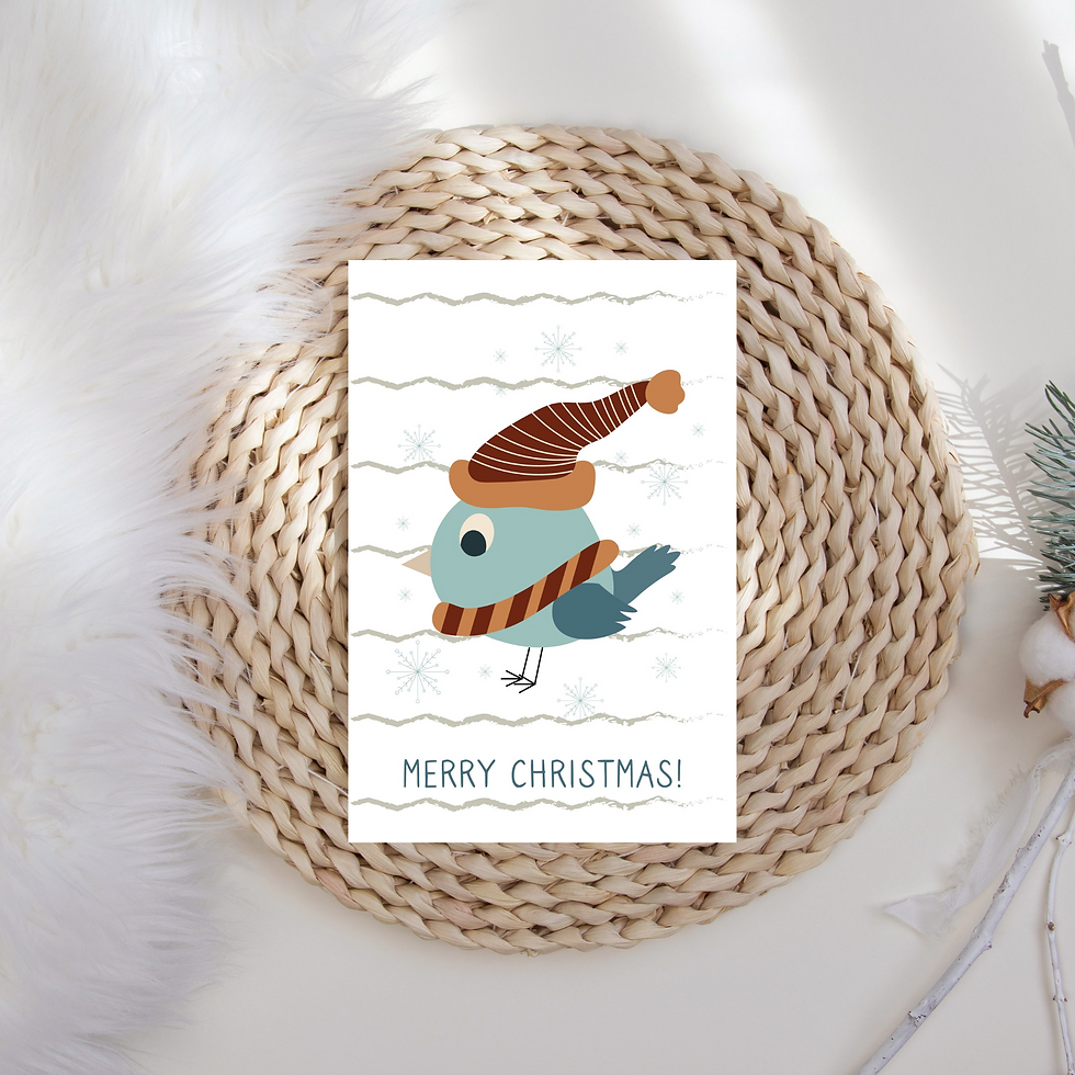 Thumbnail: Christmas Card Printable -Christmas Digital Download Printable Card - Merry Chri