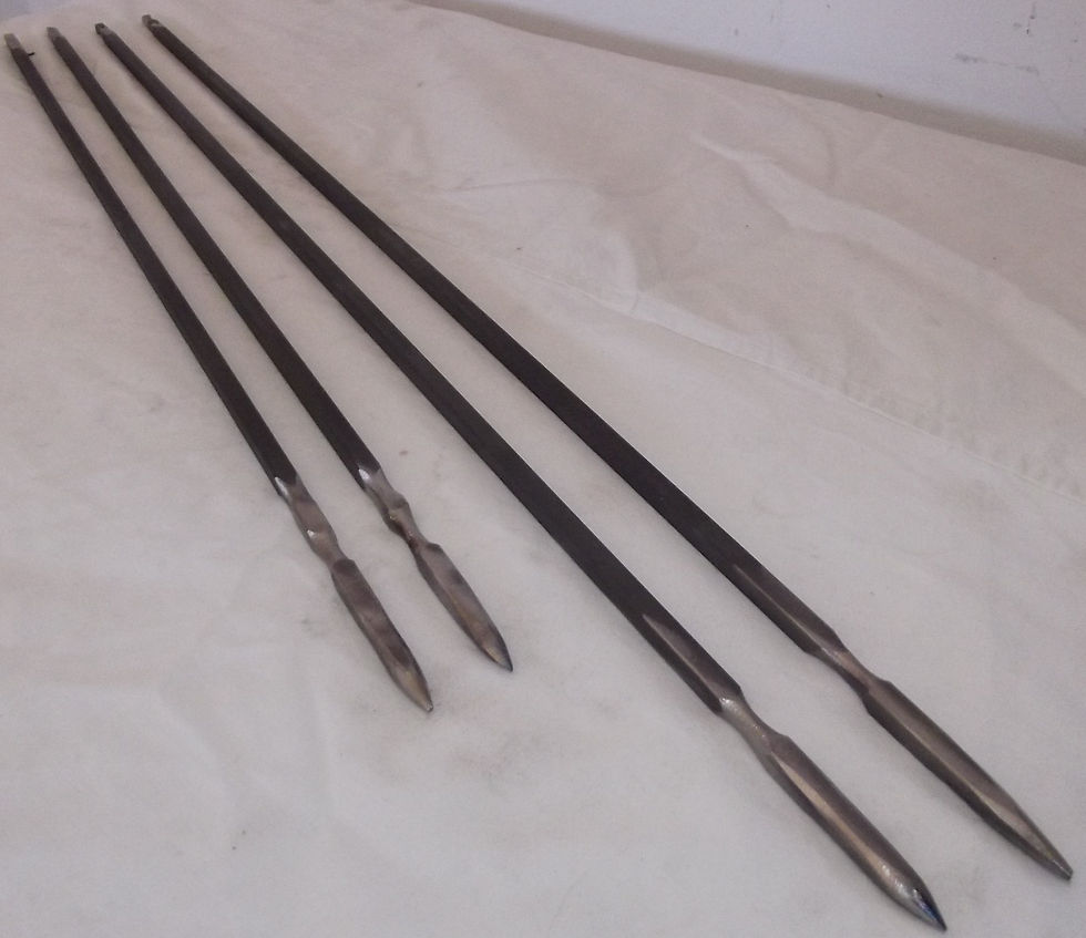 Miniature : broche universelle 60/70 cm EN FER 6/6mm pour tourne-broche de cheminée