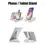 Thumbnail: Multifunctional Foldable Tablet Stand Holder Universal for iPad Air/Pro Samsung