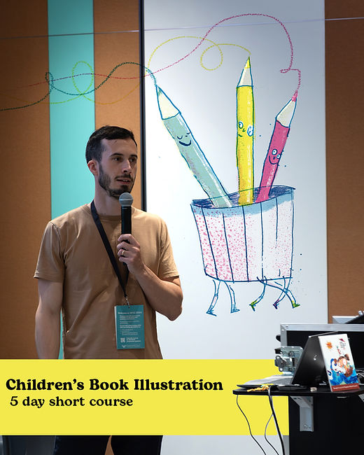 Children's book author illustrator promotes short course