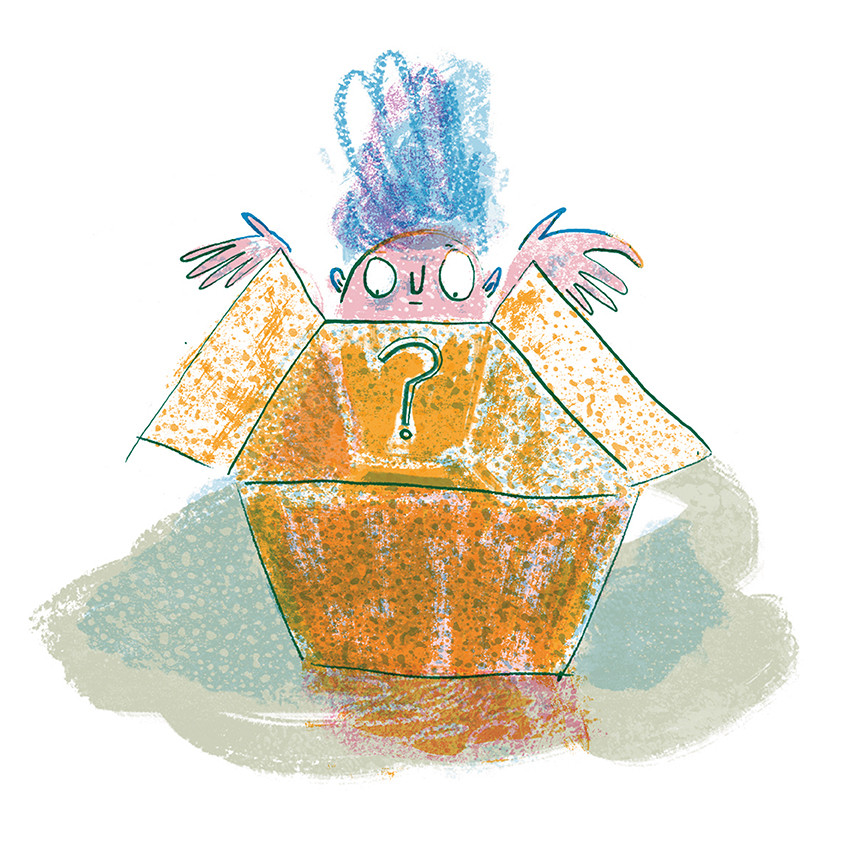 Schrödinger's cat quantum physics illustration illustrated by Joseph Namara Hollis author Paul Knott conundrum thought experiment