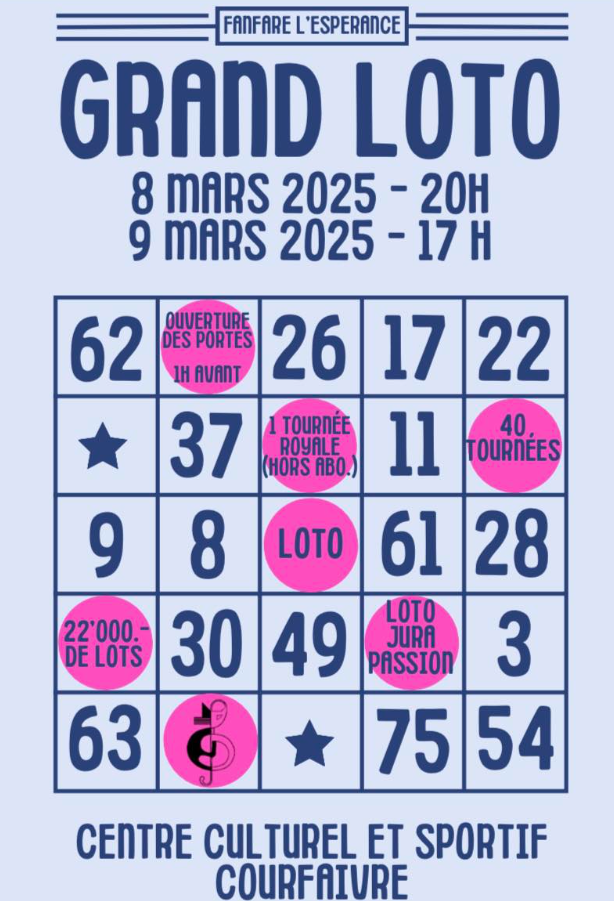 Fanfare l'Espérance de Courfaivre - 40 tournées + 1 Royale + 22'000.- de lots