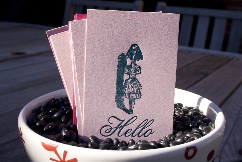 Letterpress Hello Alice Calling Card