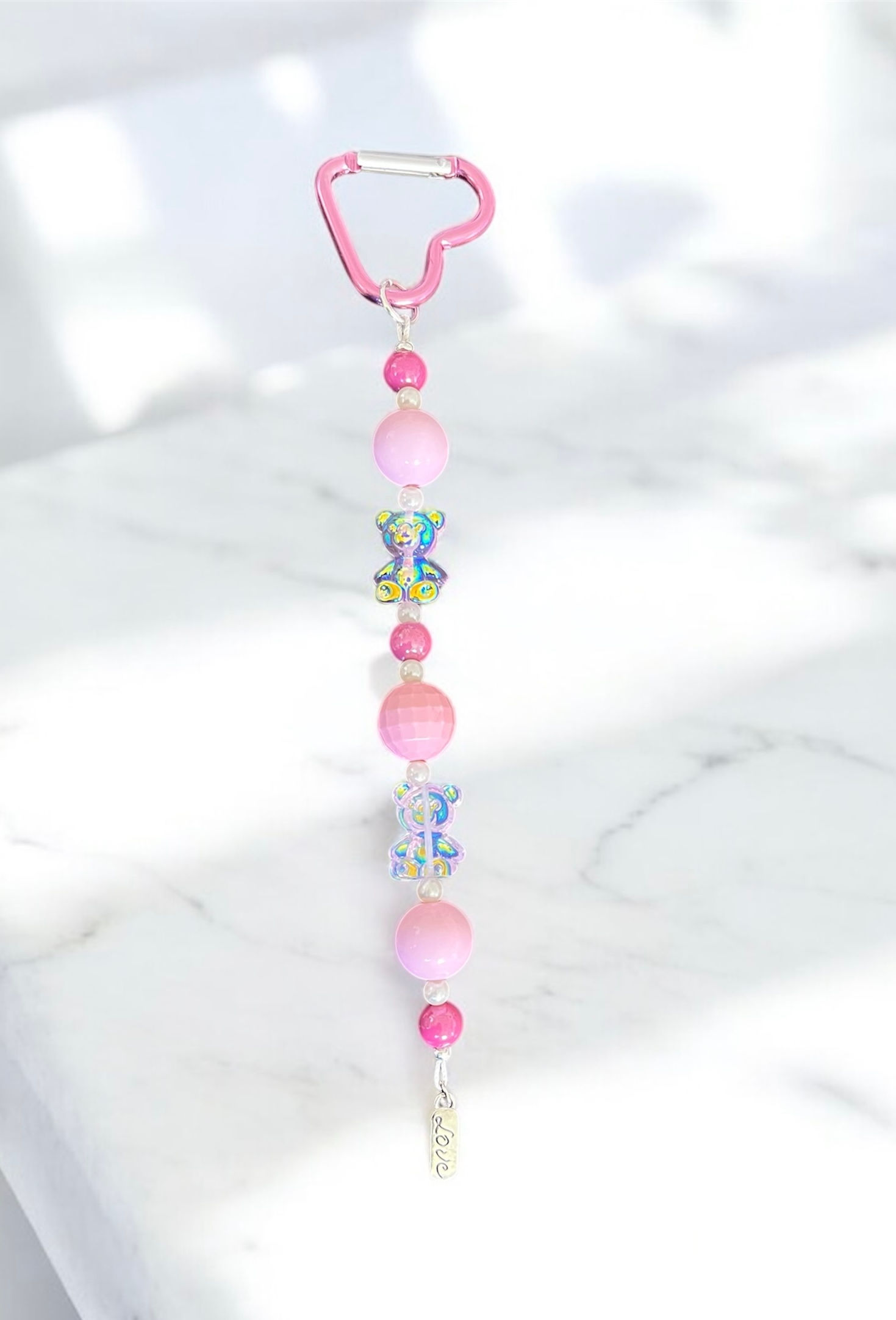 Pastel Pink Youth Key Chain /Purse Dangle 