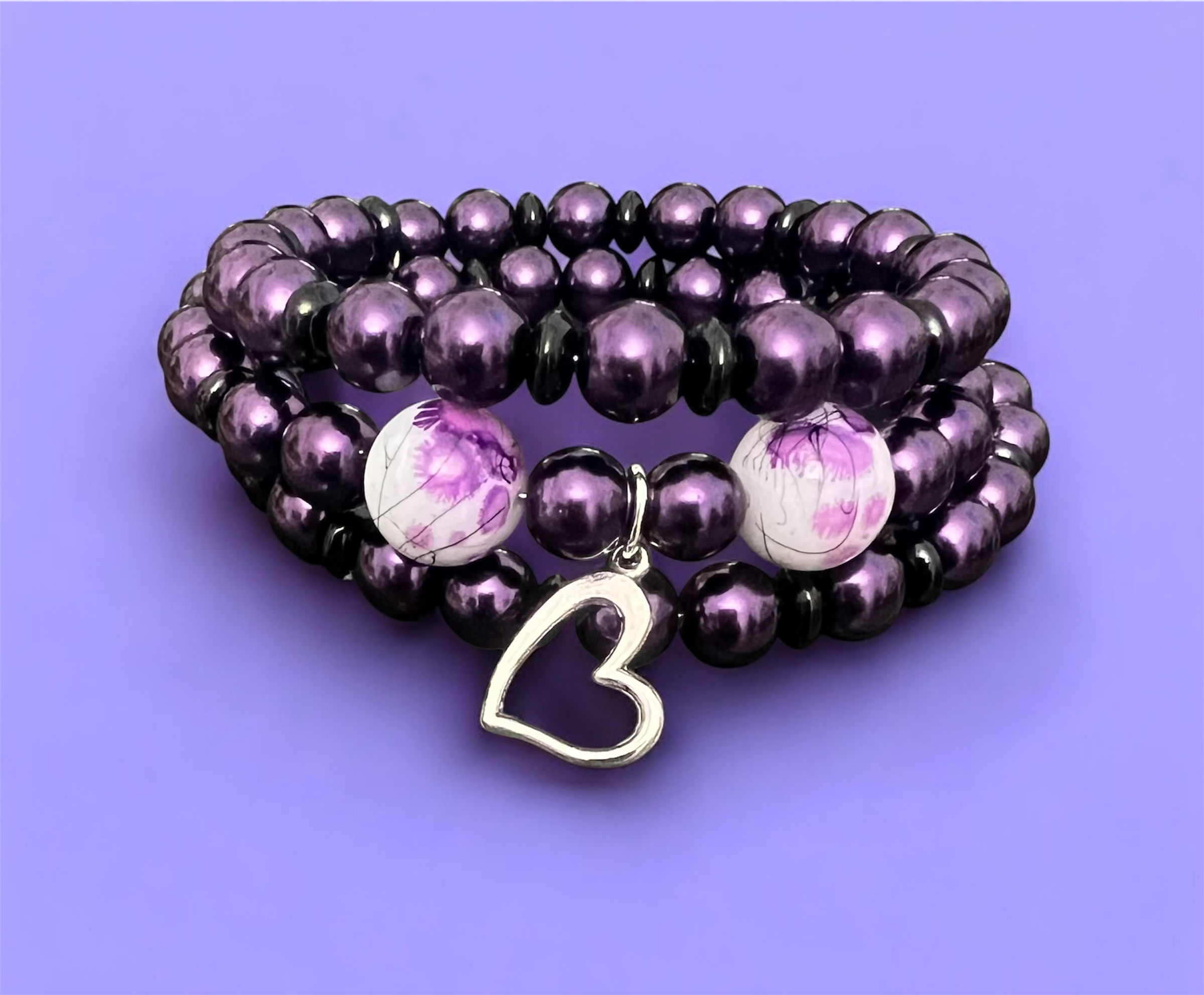 Pleasing Purple Memory Bracelet 