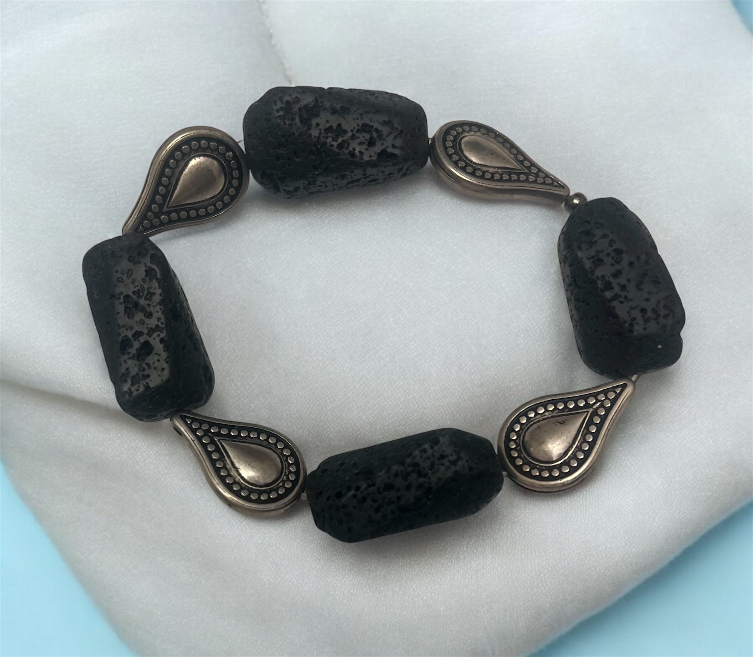 Charcoal Black and Gray Bracelet 