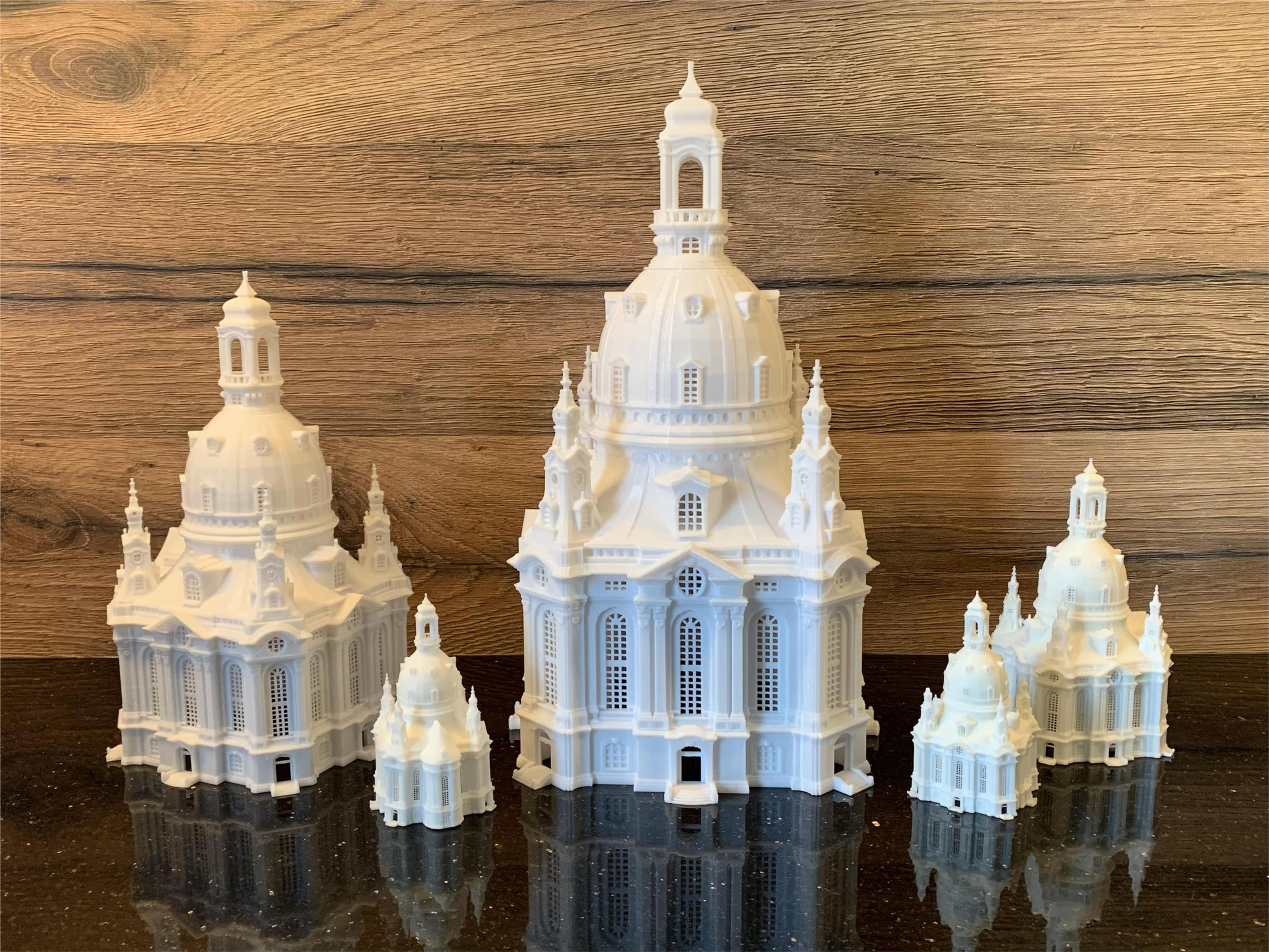 Frauenkirche - Das Wahrzeichen von Dresden als 3D gedruckte LED Lampe