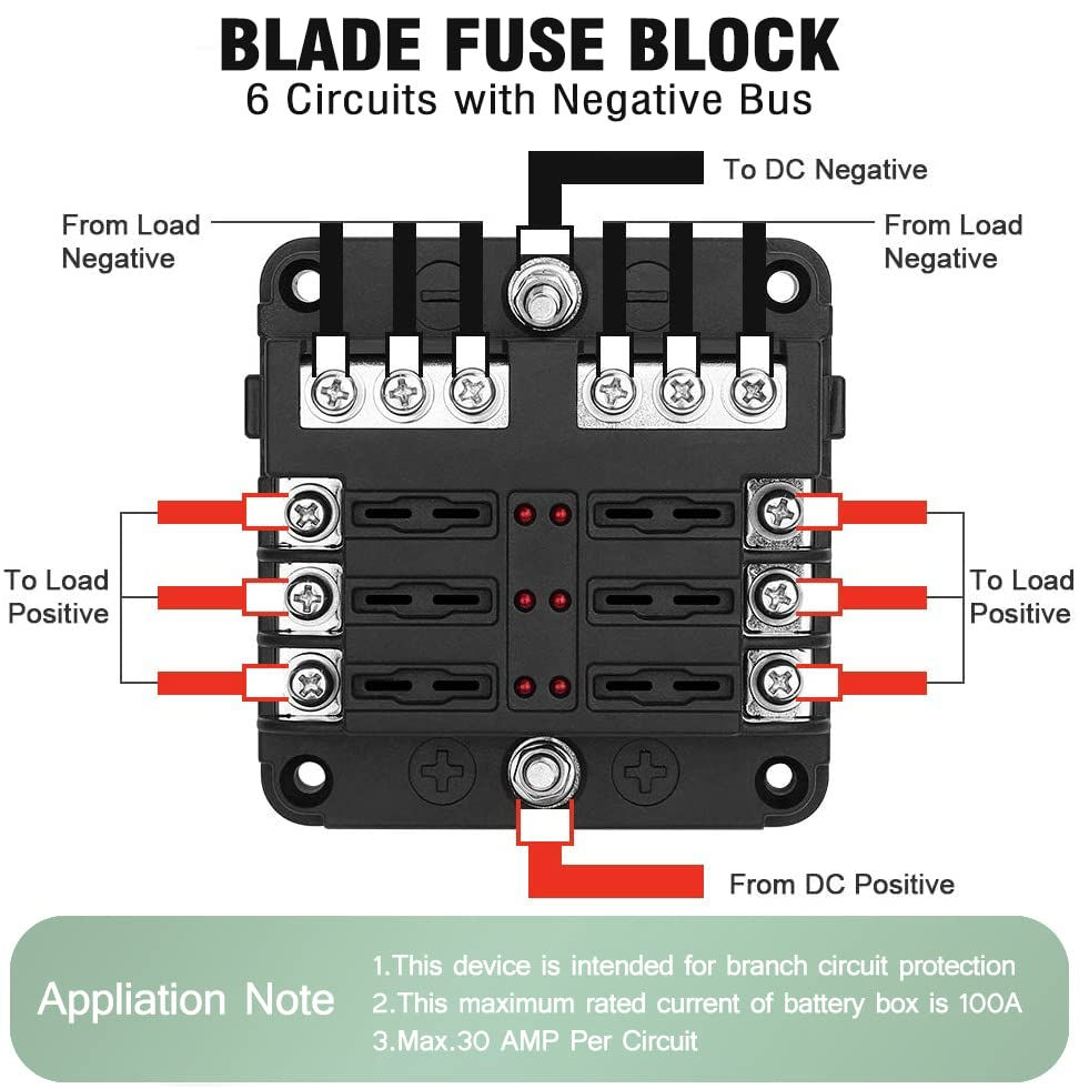 Thumbnail: 6 Blade Fuse Block 12v/24v