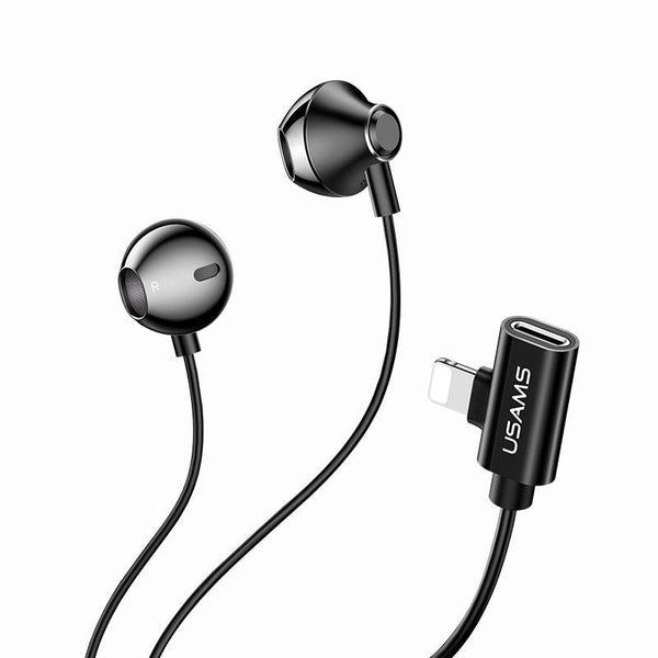 Thumbnail: USAMS EP-32 Metal Lightning Earphones with Charging Port for iPhone