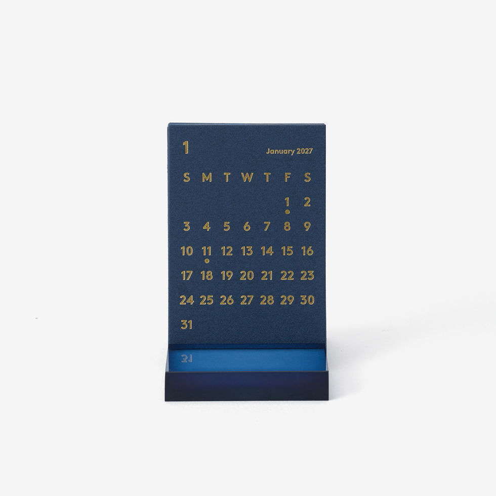 CLARA Desk Calendar 2027 ネイビー