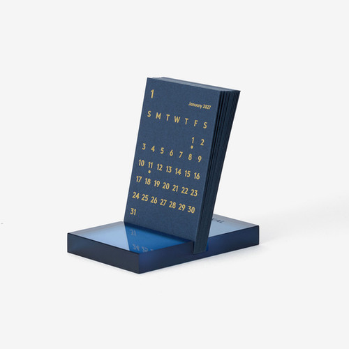 CLARA Desk Calendar 2027 Navy｜卓上カレンダー | JACKAL
