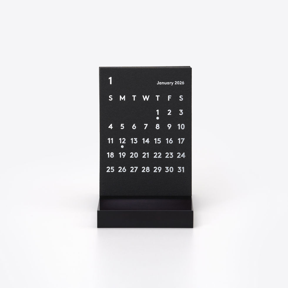 CLARA Desk Calendar 2026 Black