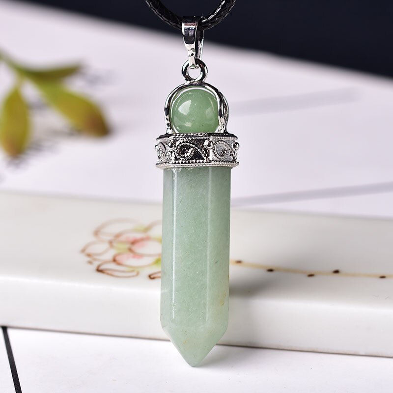 Thumbnail: Crystal Amethyst Pendant Reiki Necklace 