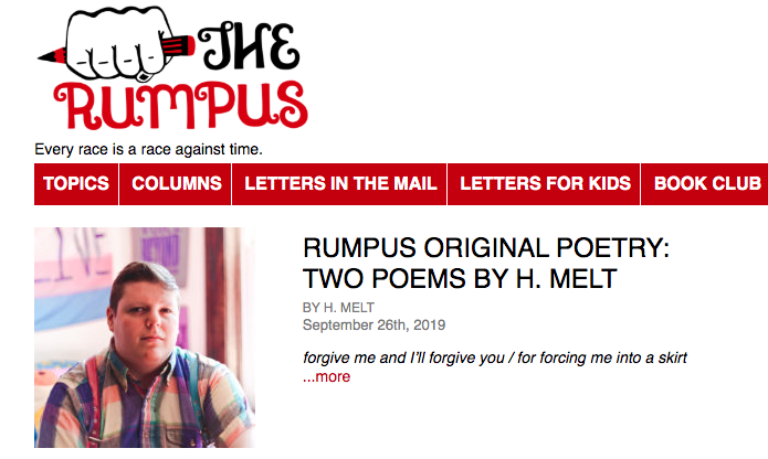 Two New Poems in The Rumpus
