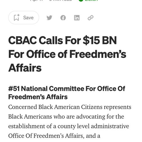 CBAC Regional Director Khaleef “The Reparationist” Alexander: $15 BN Office of Freedmen’s Affairs!