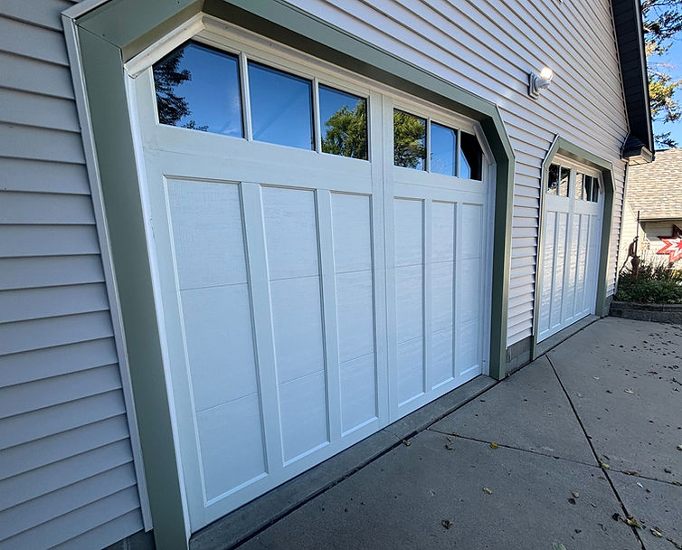 Overlay garage door