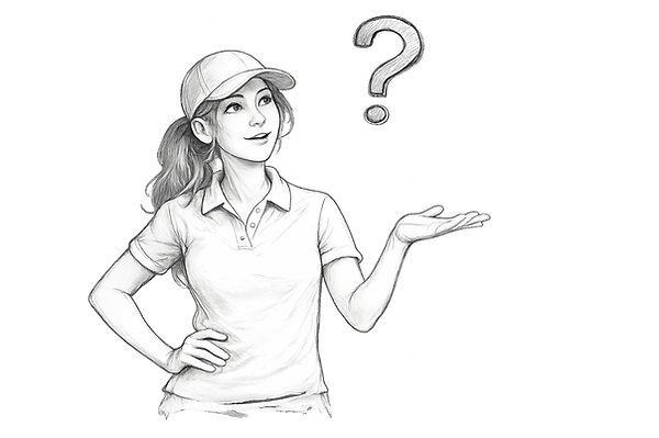 Illustration Frau mit Fragezeichen