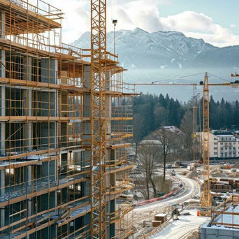 An unfinished construction site