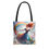 Thumbnail: Redheaded Rainbow Dancer-Long Dress-flora on skirt-flower field-Tote bag
