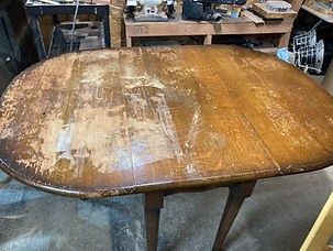 queen anne style drop leaf oak table