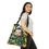 Thumbnail: Sleeping in the Sunflowers- Dark Green Star Blankie Adjustable Tote Bag (AOP)