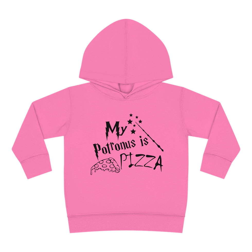 Thumbnail: My Patronus is a Pizza- Witty Harry Potter Quote-Toddler Pullover Fleece Hoodie