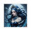 Thumbnail: Blue Siren Mermaid-Gothic Octo-ish w Lrg Black Pearl Crown-Die-Cut Stickers