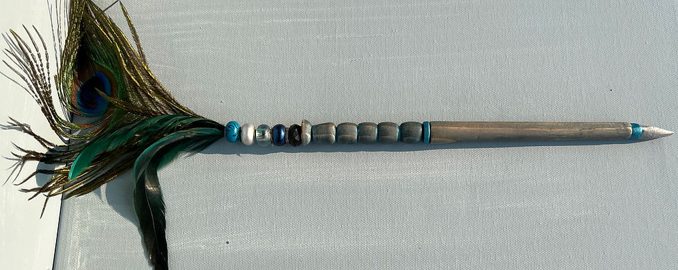 Thumbnail: Upcycled Inkwell Faery and Quill Wand Design