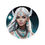 Thumbnail: Elven Female-Turq. Feather Earrings n Necklace Round Stickers, Indoor\Outdoor