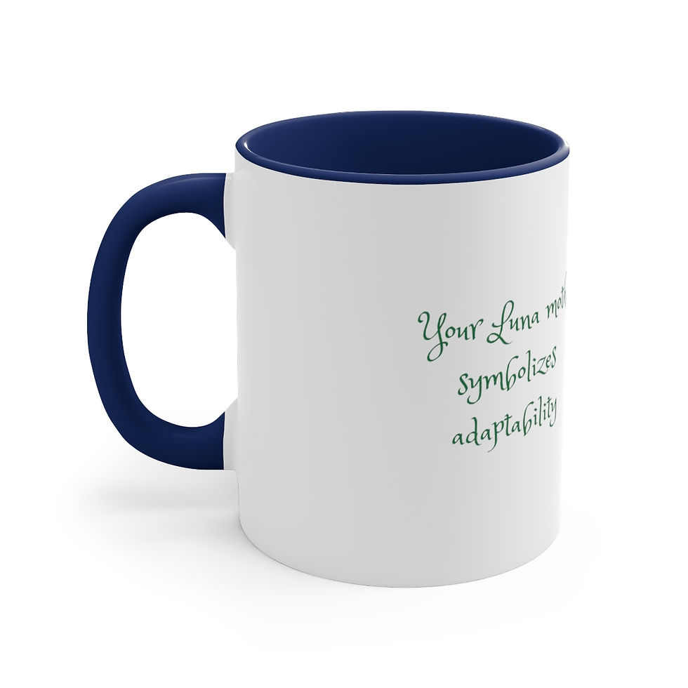 Thumbnail: Luna Moth Faery- Luna Moth Symbolizes Adaptability- Accent Coffee Mug, 11oz