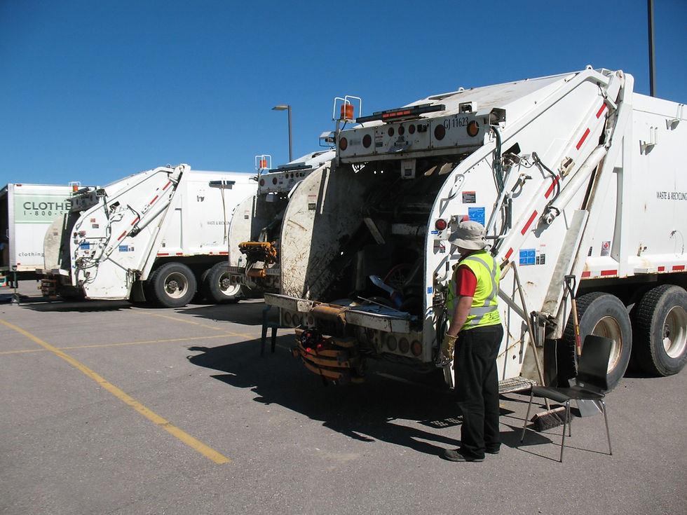 Waste and recycling truck