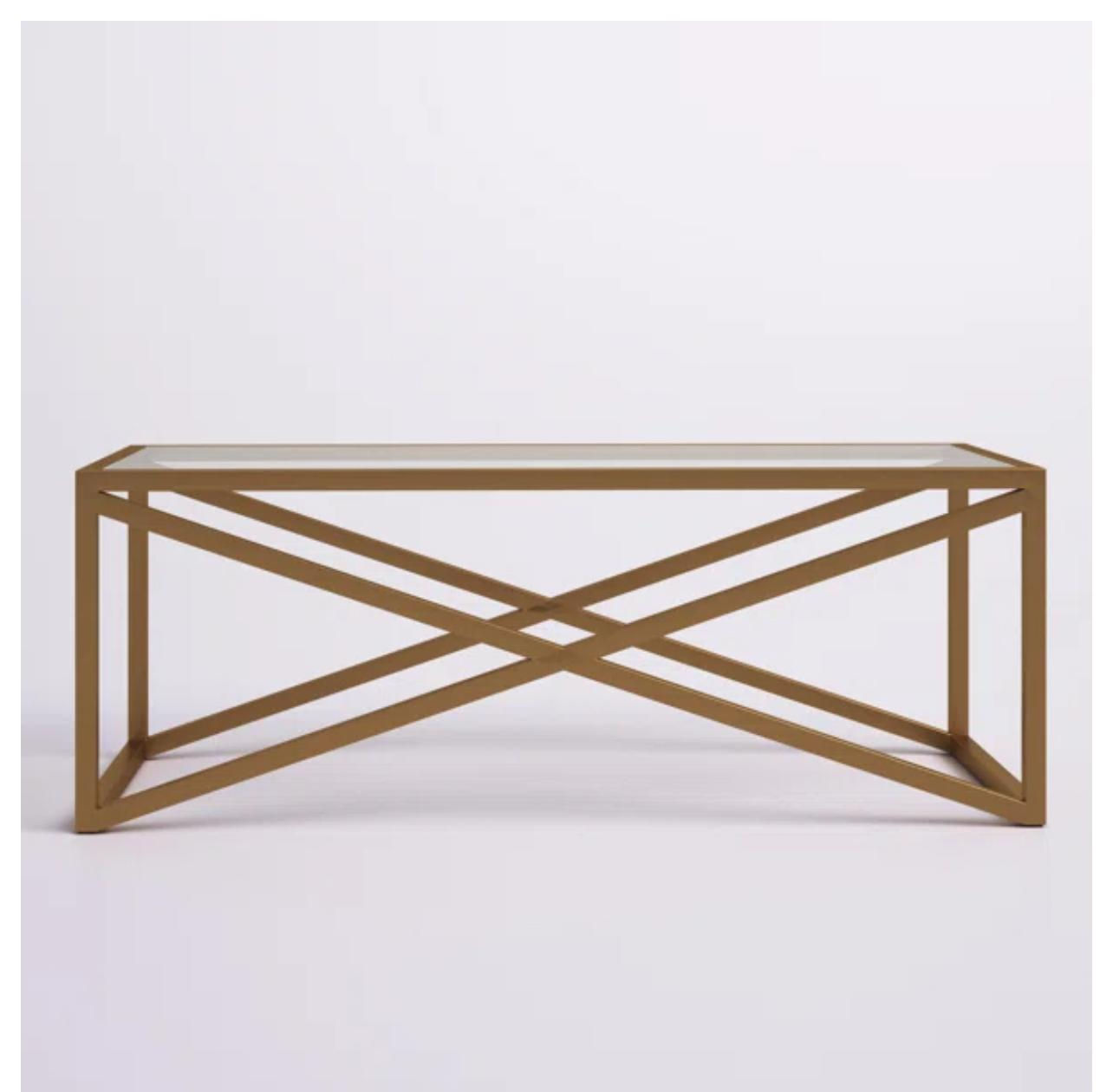 Glass and steel Coffee Table