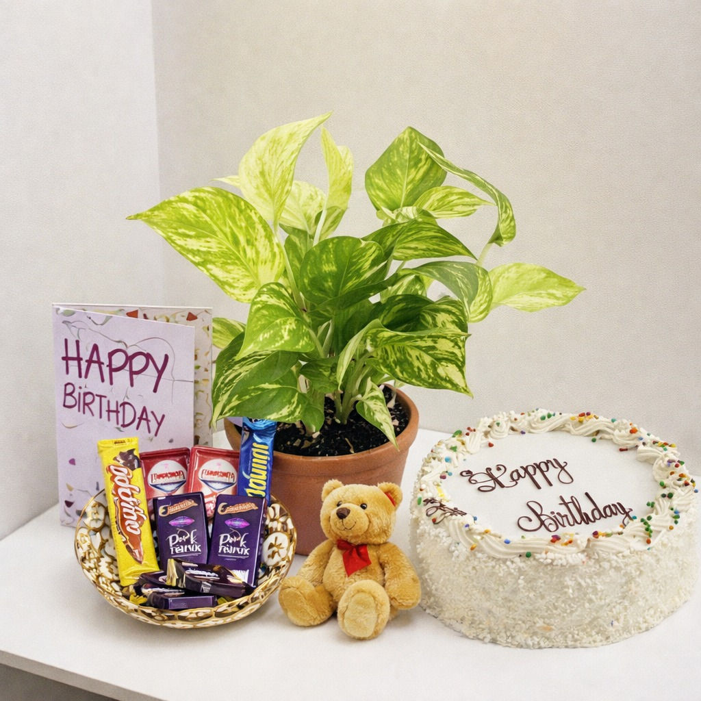 Money Plan,Greeting Card,Chocolate,Teddy with White Forest