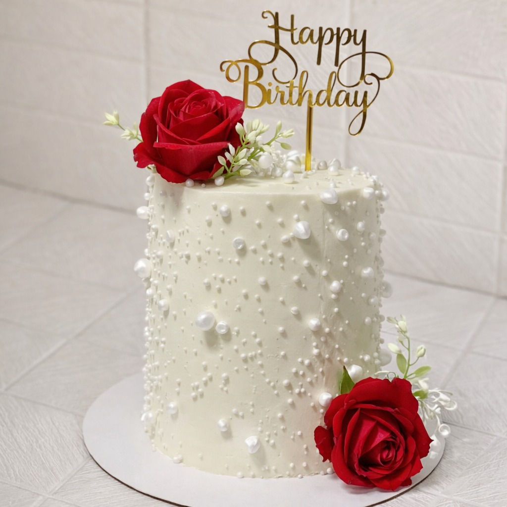 Delicious white forest cake