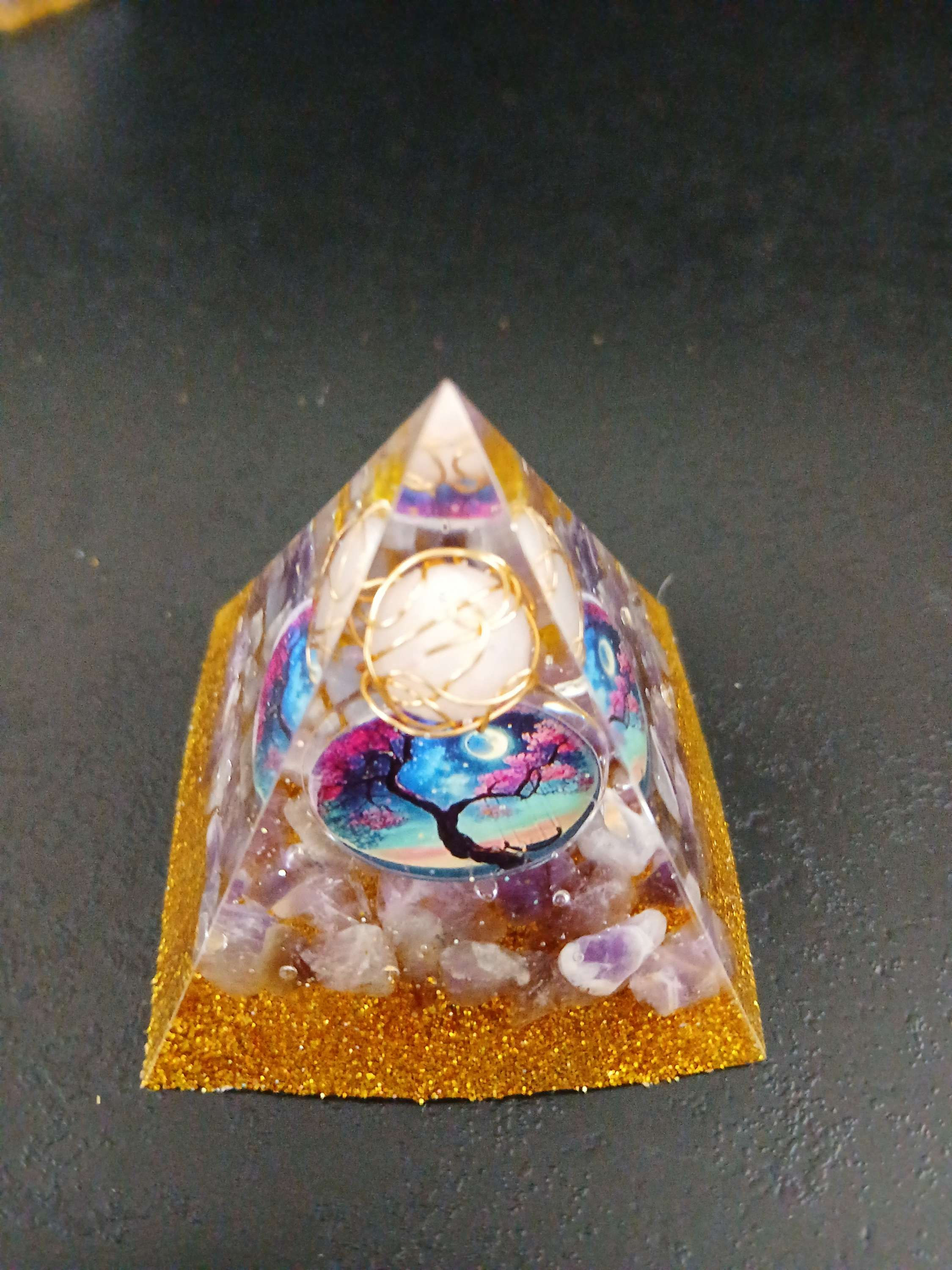 Orgonite Quartz rose et Améthyste 