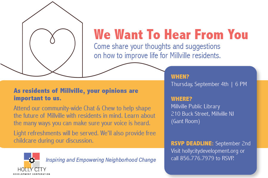 Monthly Millville Resident Chat & Chew (9/4/25)
